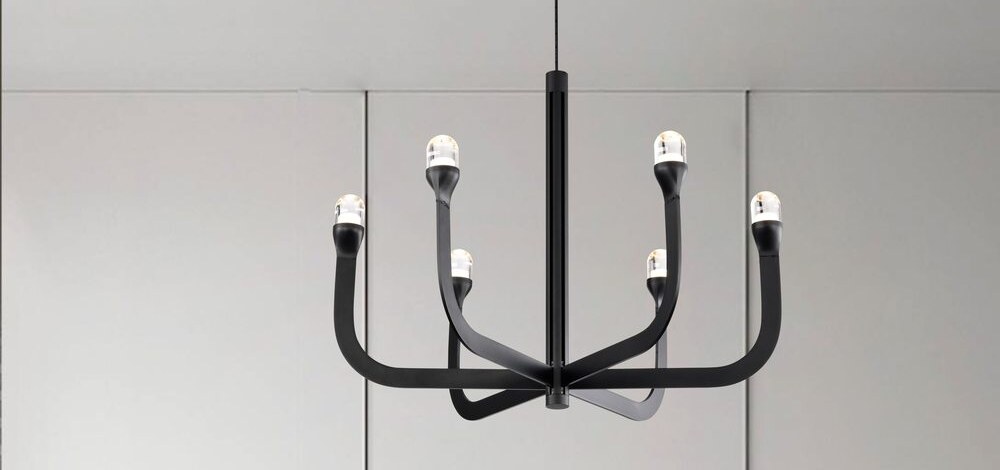 AXON chandelier in a living room